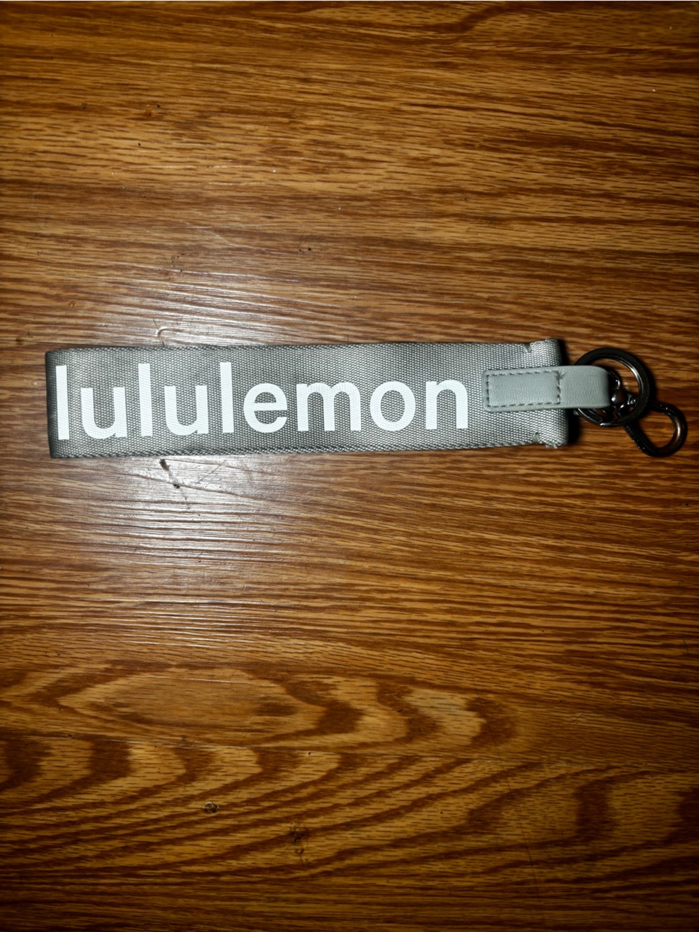 lululemon athletica Gray Logo Key Wrist Strap
